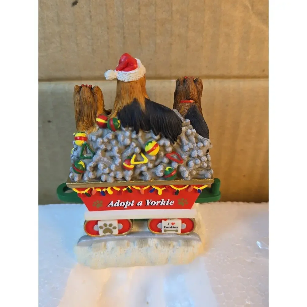 I Love Yorkies Christmas Express Holiday Train by Danbury Mint 6 pcs *READ*